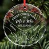 First Christmas Together - Couple Personalized Custom Circle Glass Ornament - Christmas Gift For Husband Wife, Anniversary, First Christmas