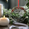 First Christmas Together - Couple Personalized Custom Circle Glass Ornament - Christmas Gift For Husband Wife, Anniversary, First Christmas