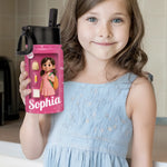 Custom Name Back to School Gifts for Girls - Personalized Kid Water Bottle