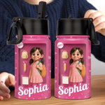Custom Name Back to School Gifts for Girls - Personalized Kid Water Bottle