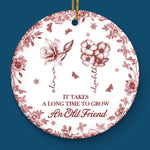 Custom Name Old Friend Gifts - Personalized Ceramic Ornament