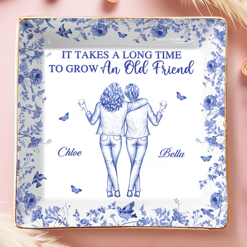Custom Full-Print Jewelry Dish - Personalized Best Friend Birthday Gifts For Women, Besties, Sisters, BFF  - A Bond That Lasts Forever