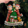 Custom Acrylic Ornament - Personalized Anniversary Christmas Wedding Gifts For Husband And Wife, Him And Her - The Best Present Is Being With You