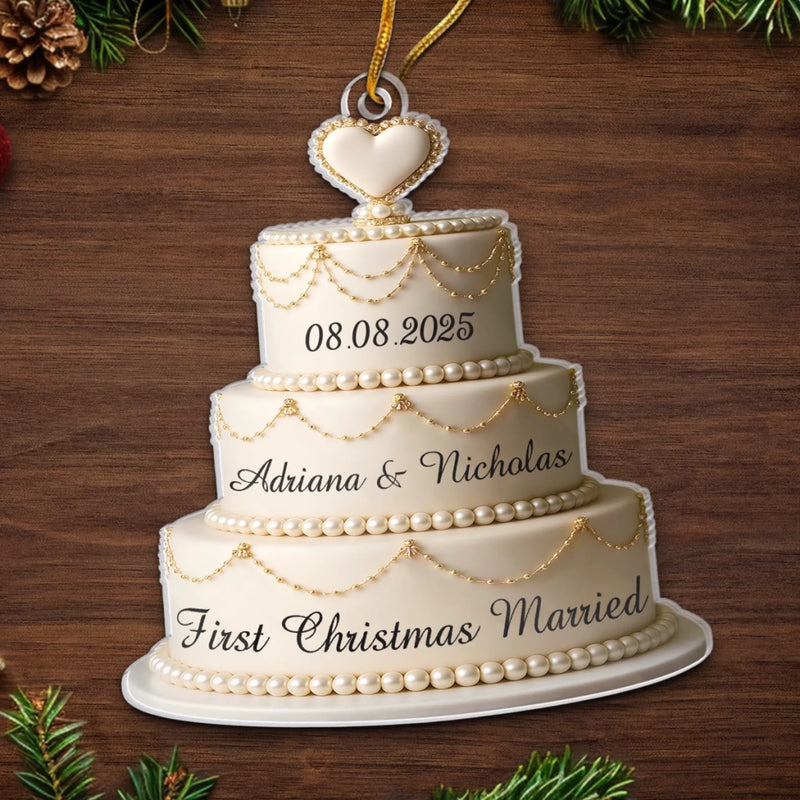 Custom Acrylic Ornament - Personalized Anniversary Christmas Wedding Gifts For Husband And Wife, Him And Her - Our Love Story, Freshly Baked