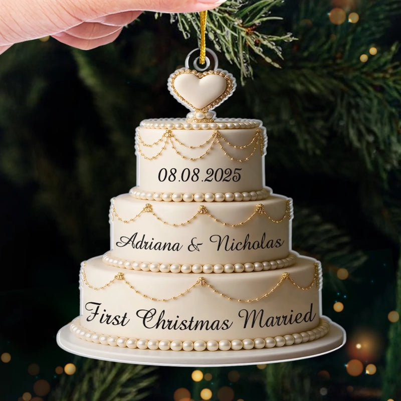 Custom Acrylic Ornament - Personalized Anniversary Christmas Wedding Gifts For Husband And Wife, Him And Her - Our Love Story, Freshly Baked