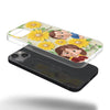 Custom 3D Inflated Effect Printed Clear Phone Case - Personalized Birthday Gifts For Mom, Grandma - Blooming With Joy Together