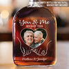 Custom Photo Whiskey Bottle - Personalized Anniversary Wedding Gifts For Husband And Wife, Him And Her - Still Stuck With You
