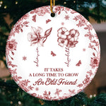 Custom Name Old Friend Christmas Gifts - Personalized Ceramic Ornament