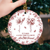 Custom Ceramic Ornament - Personalized Best Friend Birthday Gifts For Women, Besties, Sisters, BFF - True Friendship Takes Time