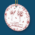 Custom Name Old Friend Christmas Gifts - Personalized Ceramic Ornament