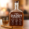 Custom Whiskey Bottle - Personalized Birthday Gifts For Dad, Grandpa - This Papa Belongs To