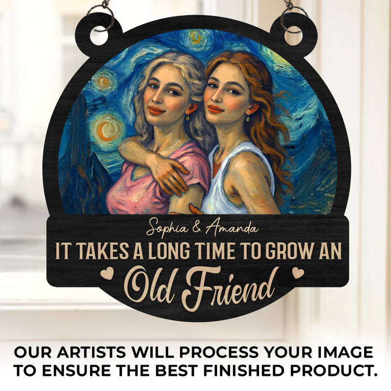 Custom Photo Window Hanging Suncatcher Ornament - Personalized Best Friend Birthday Gifts For Women, Besties, Sisters, BFF - Friends Who Shine Together