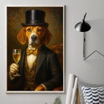 Custom Dog Portrait Gentleman Gifts for Dog Lovers - Personalized Poster