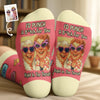 Custom Photo Funny Caricature Crew Socks - Personalized Best Friend Birthday Gifts For Women, Besties, Sisters, BFF - Partners In Crime Always