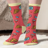 Custom Photo Funny Caricature Crew Socks - Personalized Best Friend Birthday Gifts For Women, Besties, Sisters, BFF - Partners In Crime Always