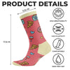 Custom Photo Funny Caricature Crew Socks - Personalized Best Friend Birthday Gifts For Women, Besties, Sisters, BFF - Partners In Crime Always