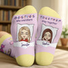 Custom Crew Socks - Personalized Best Friend Birthday Gifts For Women, Besties, Sisters, BFF - Besties With Zero Limits