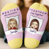 Custom Crew Socks - Personalized Best Friend Birthday Gifts For Women, Besties, Sisters, BFF - Besties With Zero Limits