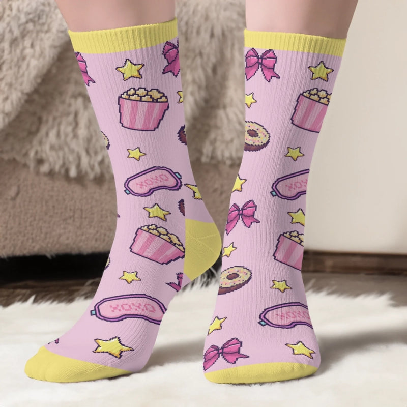 Custom Crew Socks - Personalized Best Friend Birthday Gifts For Women, Besties, Sisters, BFF - Besties With Zero Limits