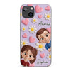 Custom 3D Inflated Effect Printed Clear Phone Case - Personalized Birthday Gifts For Mom, Grandma - Love You To Pieces