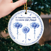 Custom Ceramic Ornament - Personalized Best Friend Christmas Birthday Gifts For Women, Besties, Sisters, BFF - Two Hearts One Connection