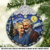 Custom Photo Glass Ornament - Personalized Anniversary Christmas Wedding Gifts For Husband And Wife, Him And Her - Holiday Smiles, Lifetime Love