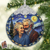 Custom Photo Glass Ornament - Personalized Anniversary Christmas Wedding Gifts For Husband And Wife, Him And Her - Holiday Smiles, Lifetime Love
