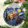 Custom Photo Glass Ornament - Personalized Anniversary Christmas Wedding Gifts For Husband And Wife, Him And Her - Holiday Smiles, Lifetime Love