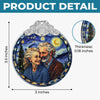 Custom Photo Glass Ornament - Personalized Anniversary Christmas Wedding Gifts For Husband And Wife, Him And Her - Holiday Smiles, Lifetime Love