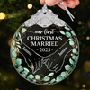 Custom Glass Ornament - Personalized Anniversary Christmas Wedding Gifts For Husband And Wife, Him And Her - Forever Us