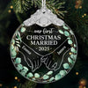 Custom Glass Ornament - Personalized Anniversary Christmas Wedding Gifts For Husband And Wife, Him And Her - Forever Us