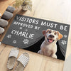 Custom Home Decor Decorative Mat - Personalized Birthday Gifts For Dog Lovers, Dog Dad And Mom - The Real Bosses Live Here