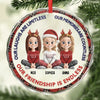 Custom Circle Glass Ornament - Personalized Christmas Best Friend Birthday Gifts For Women, Besties, Sisters, BFF - Our Friendship Is Endless