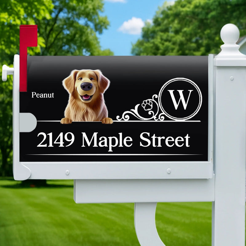 Custom Magnetic Mailbox Cover - Personalized  Birthday Gifts For Dog Cat Lovers, Dog Dad And Mom, Cat Owners - Barking Is Our Doorbell