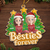 Custom Acrylic Ornament - Personalized Christmas Best Friend Birthday Gifts For Women, Besties, Sisters, BFF - Christmas Vibes With Besties
