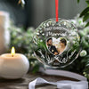 Custom Photo Circle Glass Ornament - Personalized Anniversary Christmas Wedding Gifts For Husband And Wife, Him And Her - Wrapped In Love, Tied With Joy