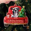 Custom Acrylic Ornament - Personalized Christmas Birthday Gifts For Dog Lovers, Dog Dad And Mom - My Forever Home, My First Christmas
