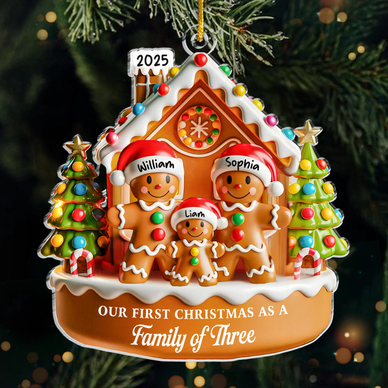 Custom Acrylic Ornament - Personalized Christmas Birthday Gifts For Mom, Dad, Kids - Sweetest Holiday With Family