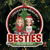 Custom Acrylic Ornament - Personalized Christmas Best Friend Birthday Gifts For Women, Besties, Sisters, BFF - Congrats On Being My Sisters