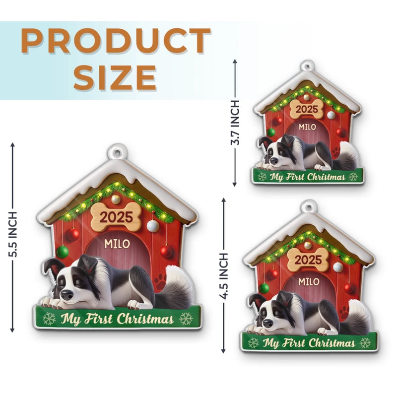 Custom Acrylic Ornament - Personalized Christmas Birthday Gifts For Dog Lovers, Dog Dad And Mom - Slept Through Santa, Woke Up To Love