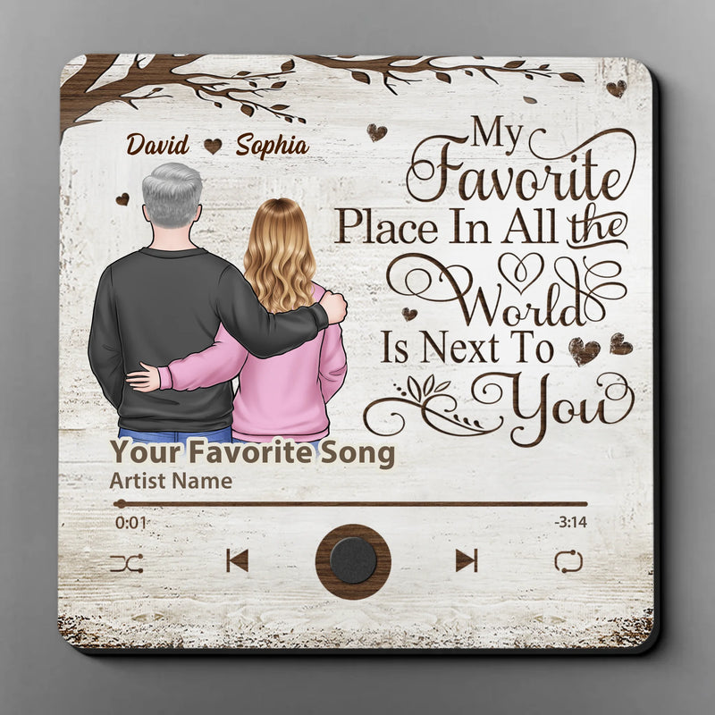 Custom Song Romantic Gifts for Couples - Personalized Music Fridge Magnet
