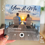 Custom Couple Song Sunset Gifts - Personalized Music Fridge Magnet