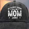 Custom Vintage Washed Denim Baseball Cap - Personalized Birthday Gifts For Mom, Grandma - Loved Most When Called Mom