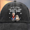 Custom Vintage Washed Denim Baseball Cap - Personalized Birthday Gifts For Dog Lovers, Dog Dad And Mom - Paws And Relax