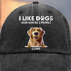 Custom Vintage Washed Denim Baseball Cap - Personalized Birthday Gifts For Dog Lovers, Dog Dad And Mom - Dog Dad Squad