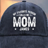 Custom Vintage Washed Denim Baseball Cap - Personalized Birthday Gifts For Mom, Grandma - Loved Most When Called Mom