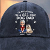 Custom Vintage Washed Denim Baseball Cap - Personalized Birthday Gifts For Dog Lovers, Dog Dad And Mom - Paws And Relax