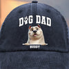 Custom Vintage Washed Denim Baseball Cap - Personalized Birthday Gifts For Dog Lovers, Dog Dad And Mom - My Best Friend Has Fur