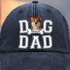We Sniff Together, We Stick Together - Dog Personalized Custom Vintage Washed Denim Baseball Cap - Father's Day, Gift For Dad, Pet Owners, Pet Lovers