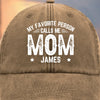 Custom Vintage Washed Denim Baseball Cap - Personalized Birthday Gifts For Mom, Grandma - Loved Most When Called Mom